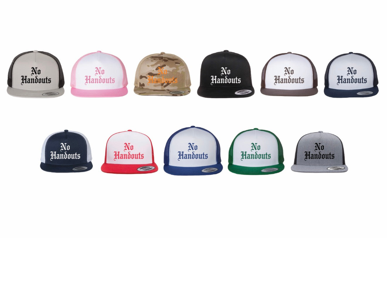 No Handouts Old E hats - Various Colors