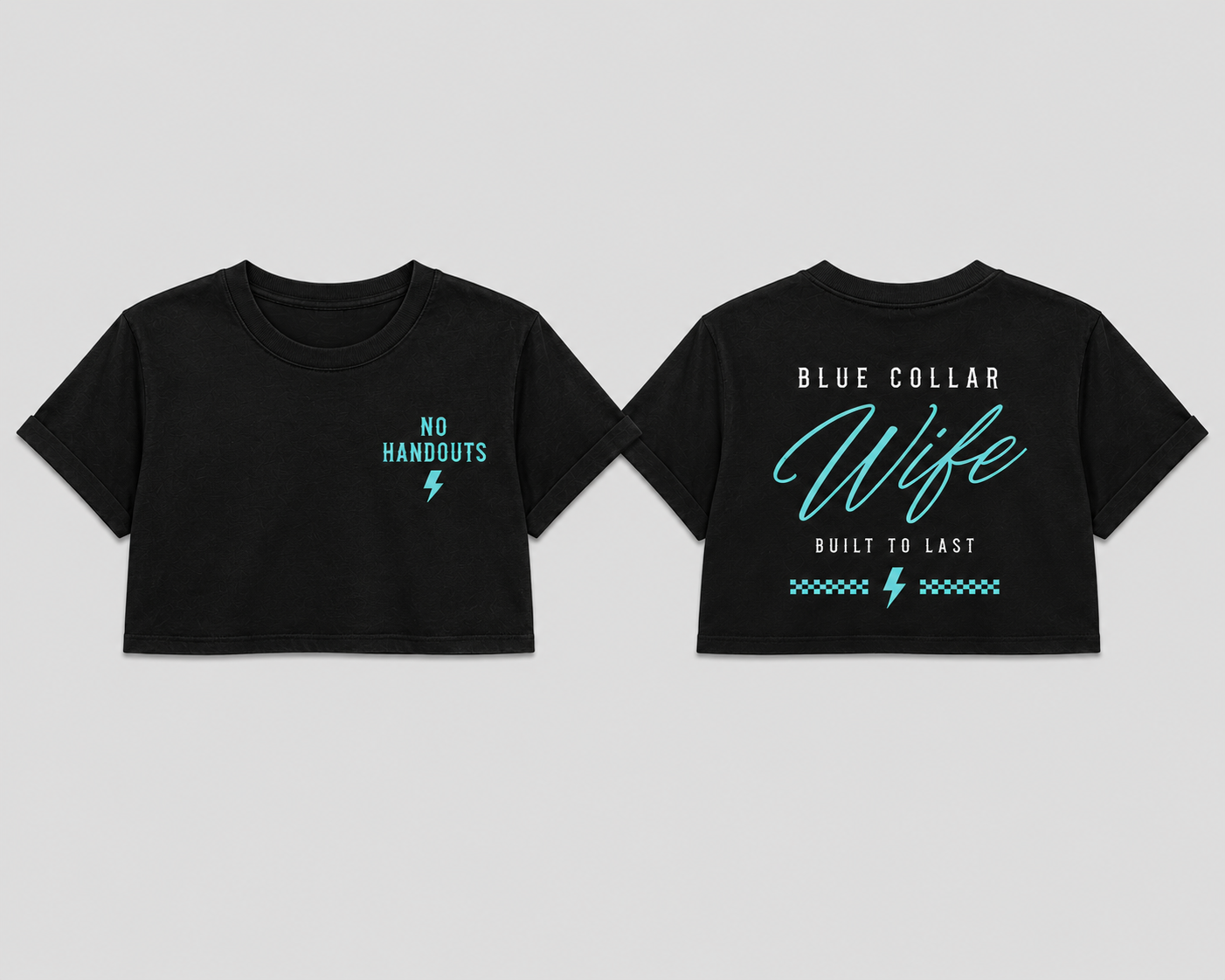 Women’s Blue Collar Wife - Crop Top