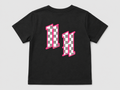 Kids - Black NH, hot pink outline