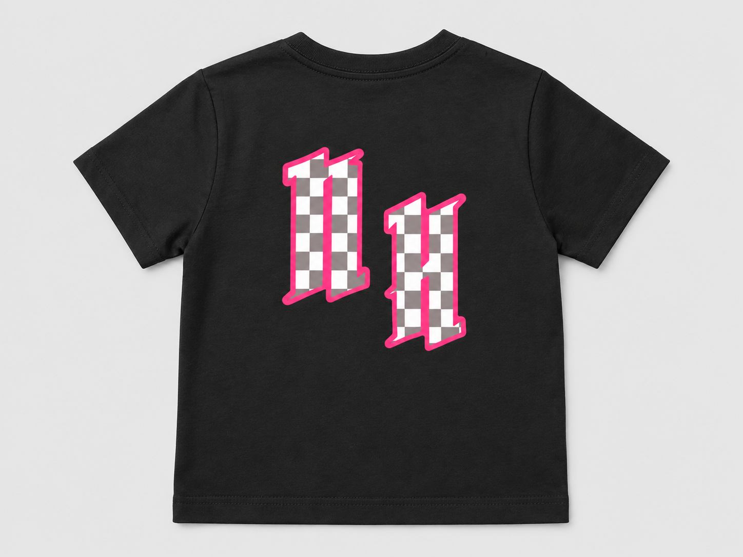 Kids - Black NH, hot pink outline