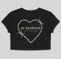 Women's No Handouts Only Blessings Barbed Heart - Crop Top